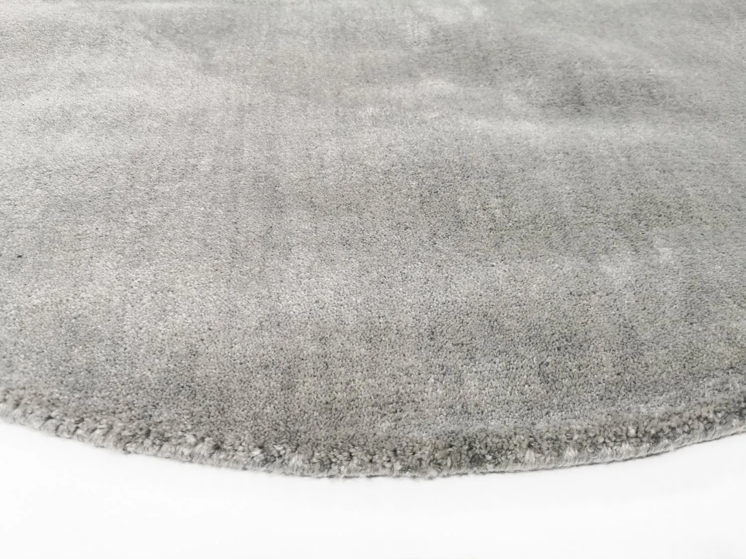 Tappeto rotondo - Recycled PET with viscose look (grigio)