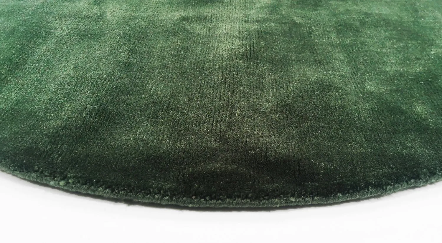 Tappeto rotondo - Recycled PET with viscose look (verde)