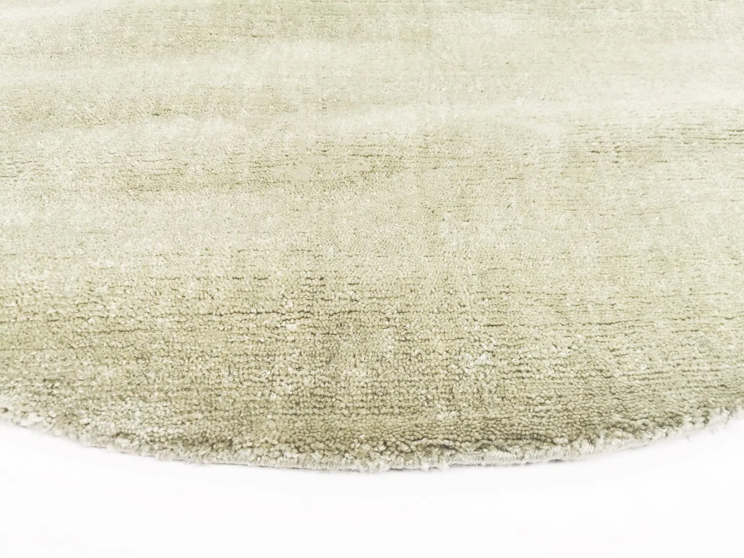 Tappeto rotondo - Recycled PET with viscose look (mint)