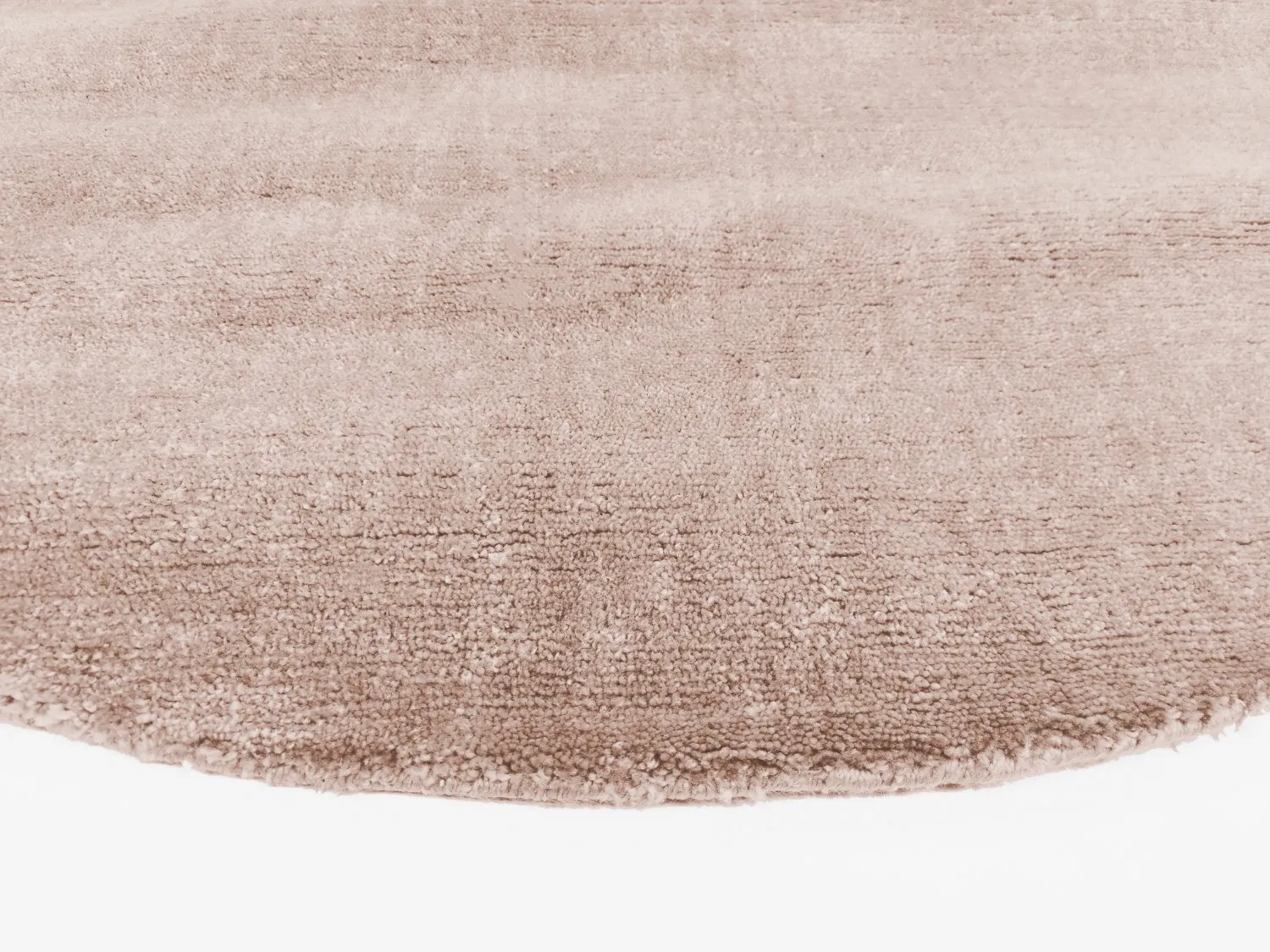 Tappeto rotondo - Recycled PET with viscose look (bruin chiaro)