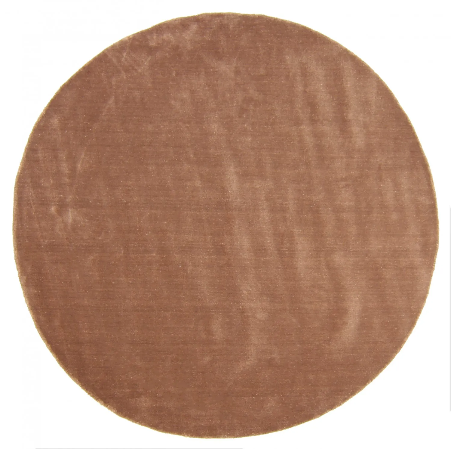 Tappeto rotondo - Recycled PET with viscose look (bruin)