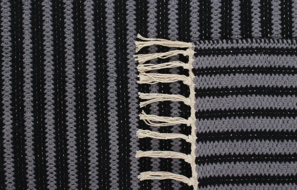 Tappeto Di Stracci - Eila (grigio/nero)