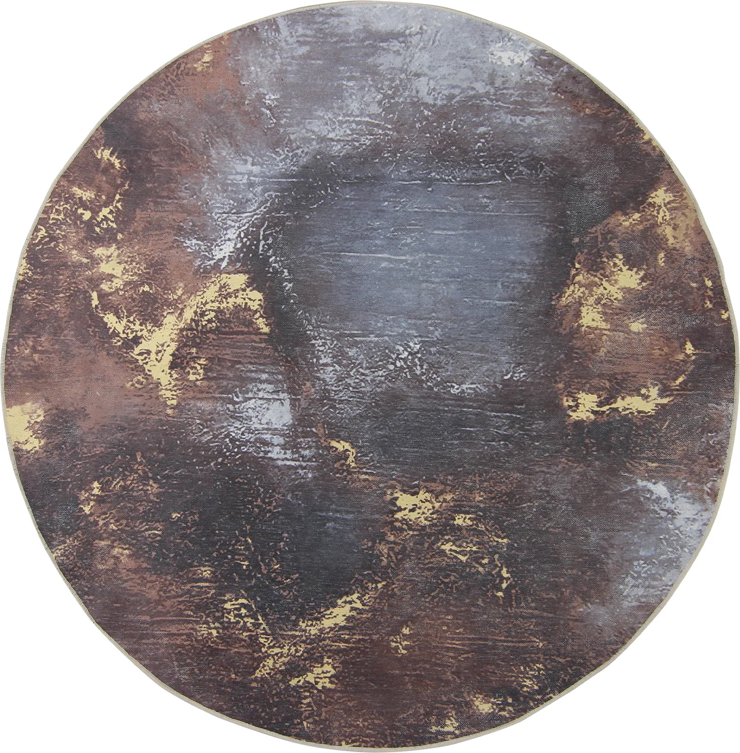 Tappeto rotondo - Sanza (grigio/multi)