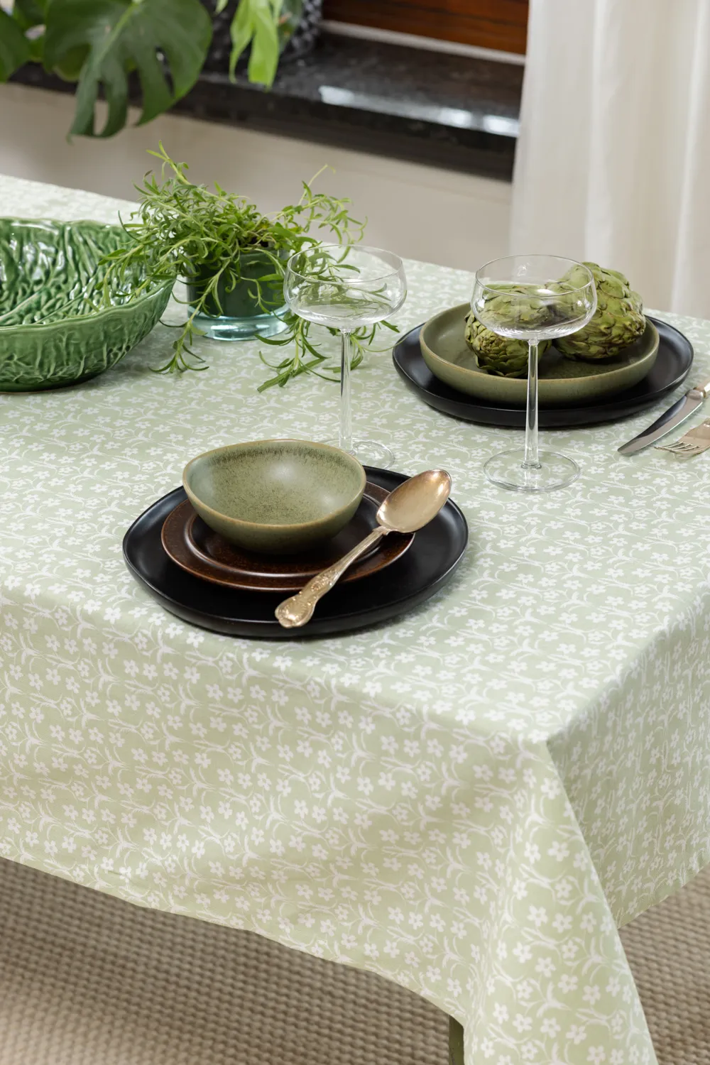 Tovaglia In Cotone - Ella (verde)