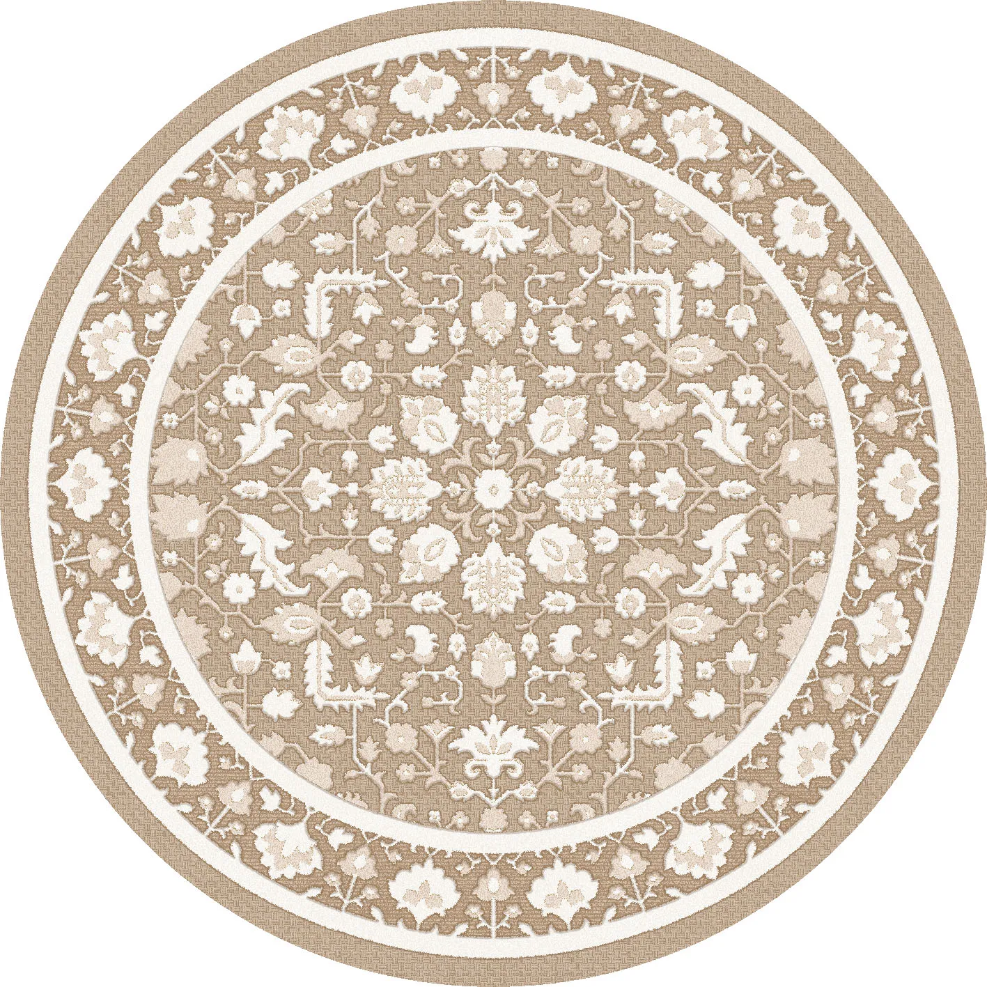 Tappeti rotondi - Ember (beige/offwhite)