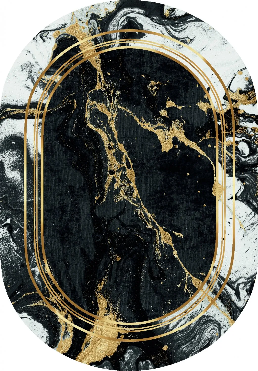 Tappeto ovale - Emery (nero)