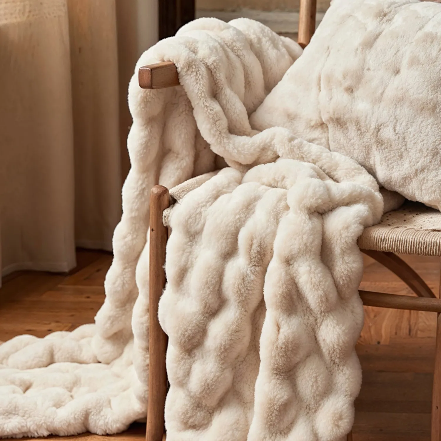 Coperte - Aranga Bubble Throw (beige)