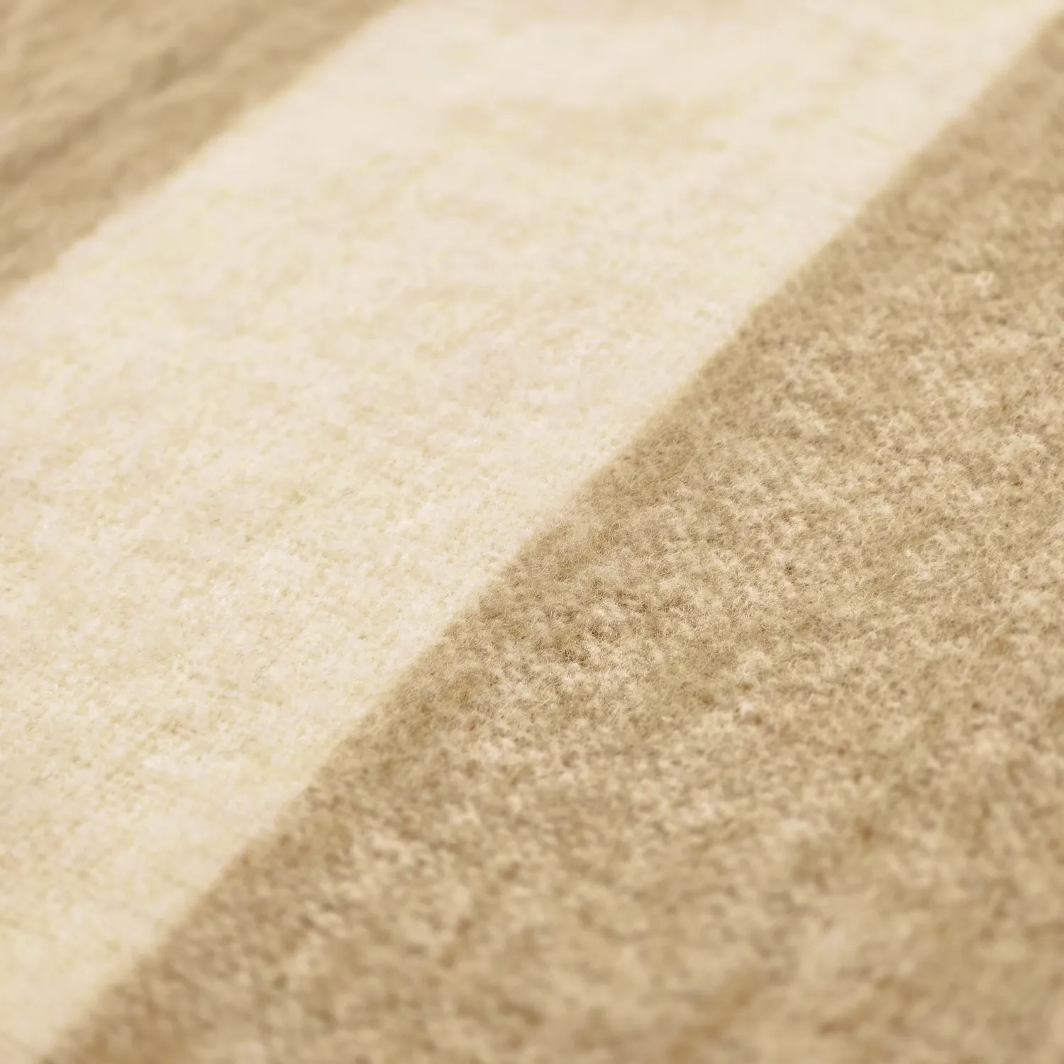 Coperte - Plaid in misto lana - Beatriz Stripe (beige/bianco)