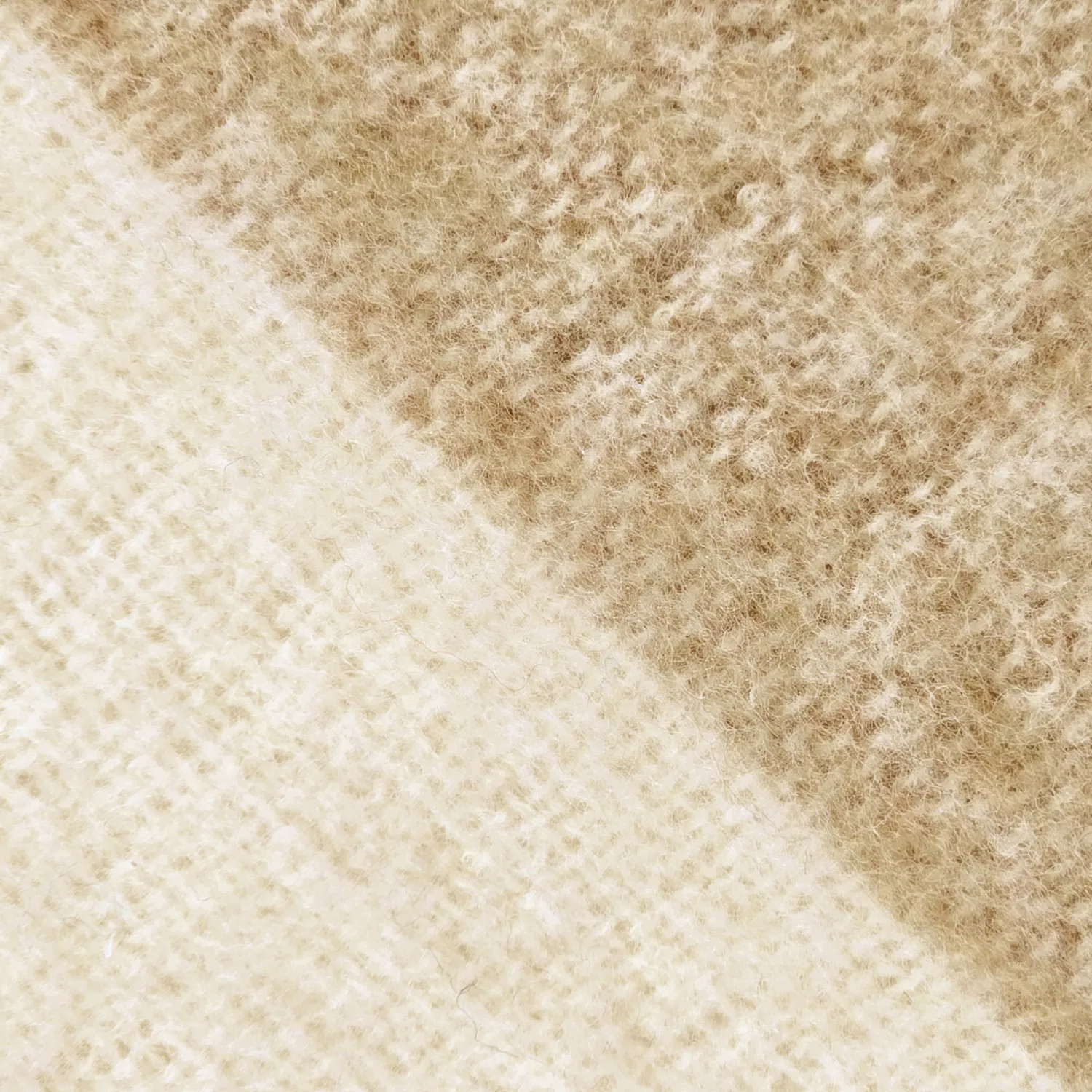 Coperte - Plaid in misto lana - Beatriz Stripe (beige/bianco)