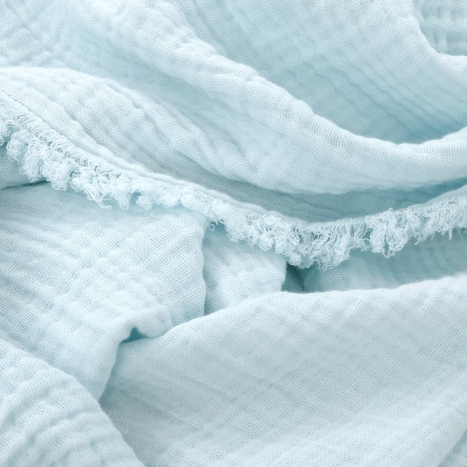 Coperte - Plaid in mussola - Dorena (azzurro)