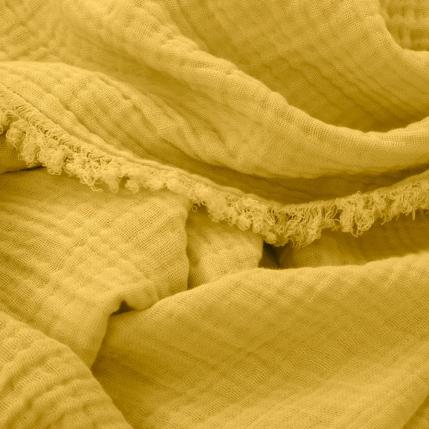 Coperte - Plaid in mussola - Dorena (giallo senape)