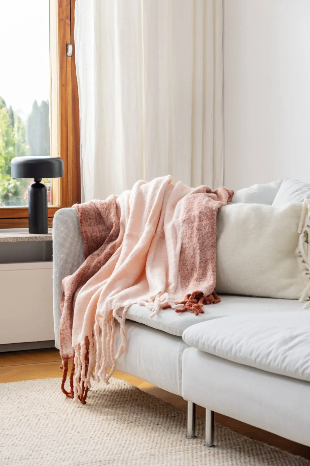 Coperte - Plaid in misto lana - Carol (rosa)