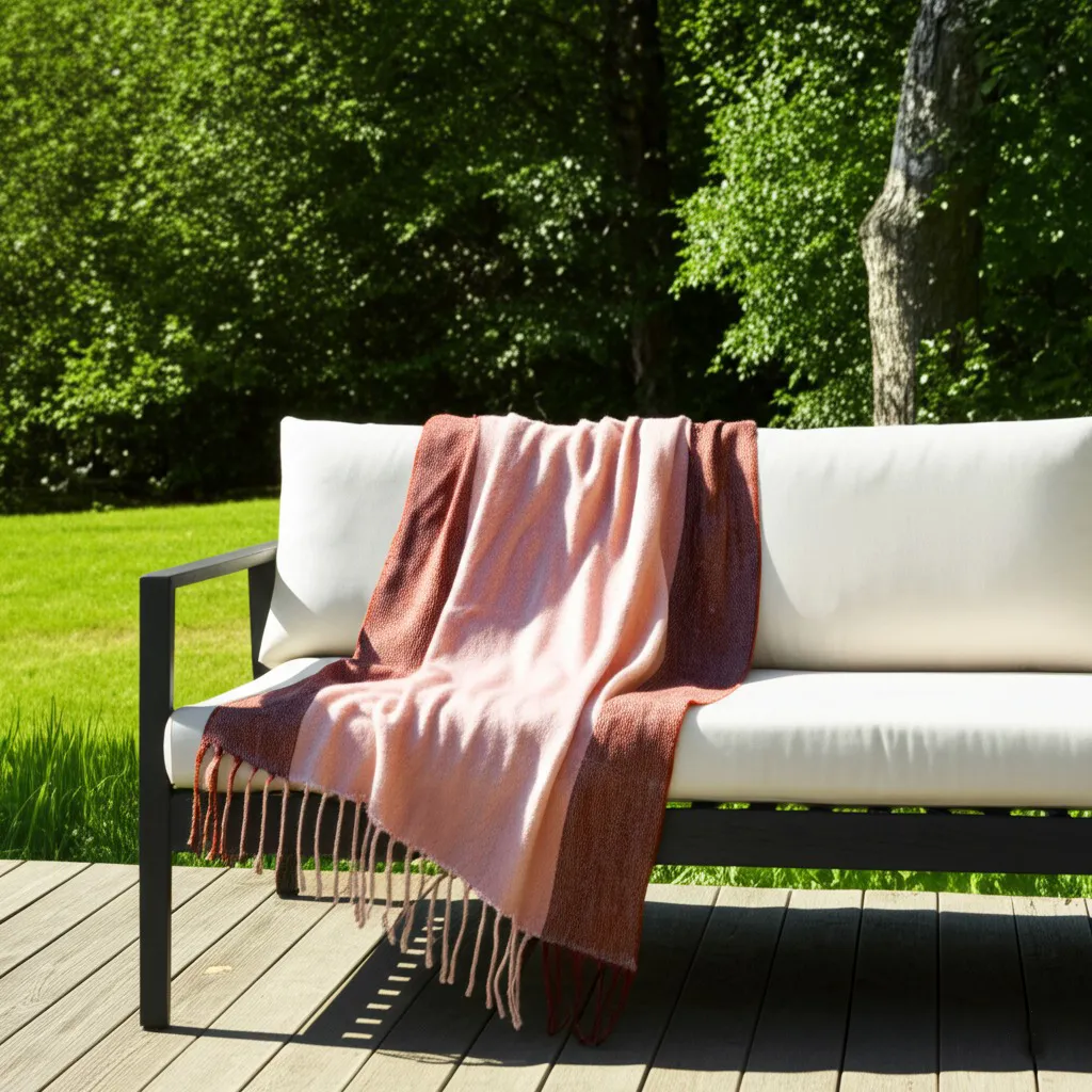 Coperte - Plaid in misto lana - Carol (rosa)