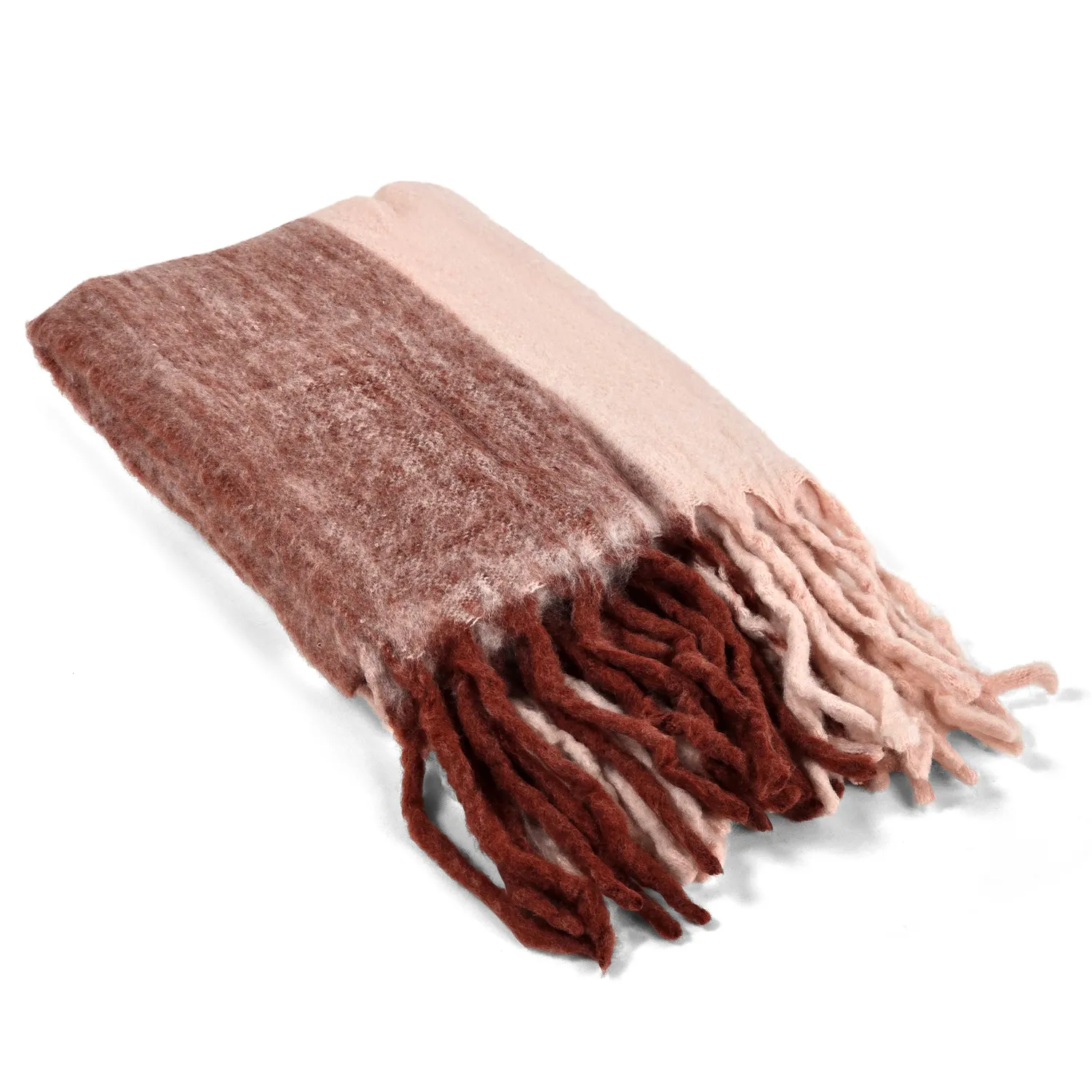 Coperte - Plaid in misto lana - Carol (rosa)