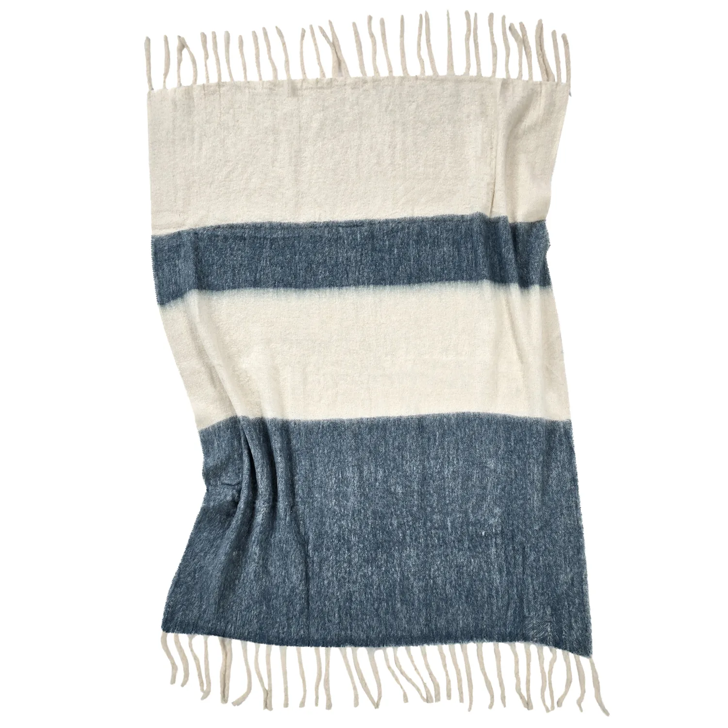 Coperte - Plaid in misto lana - Carrie (blu)