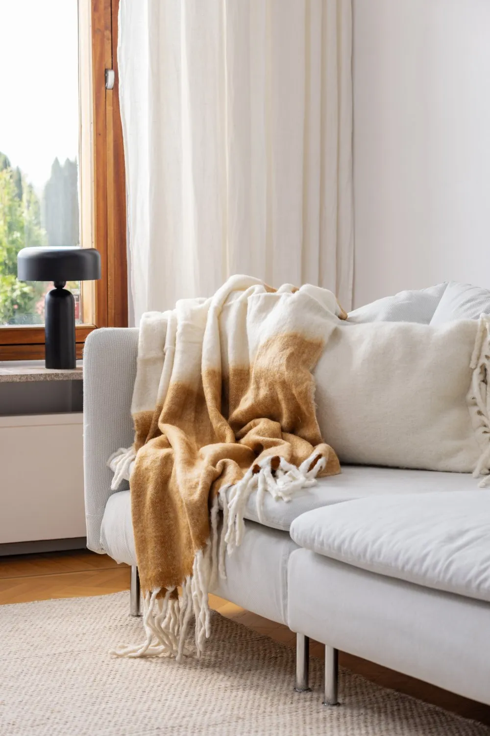 Coperte - Plaid in misto lana - Carrie (giallo)