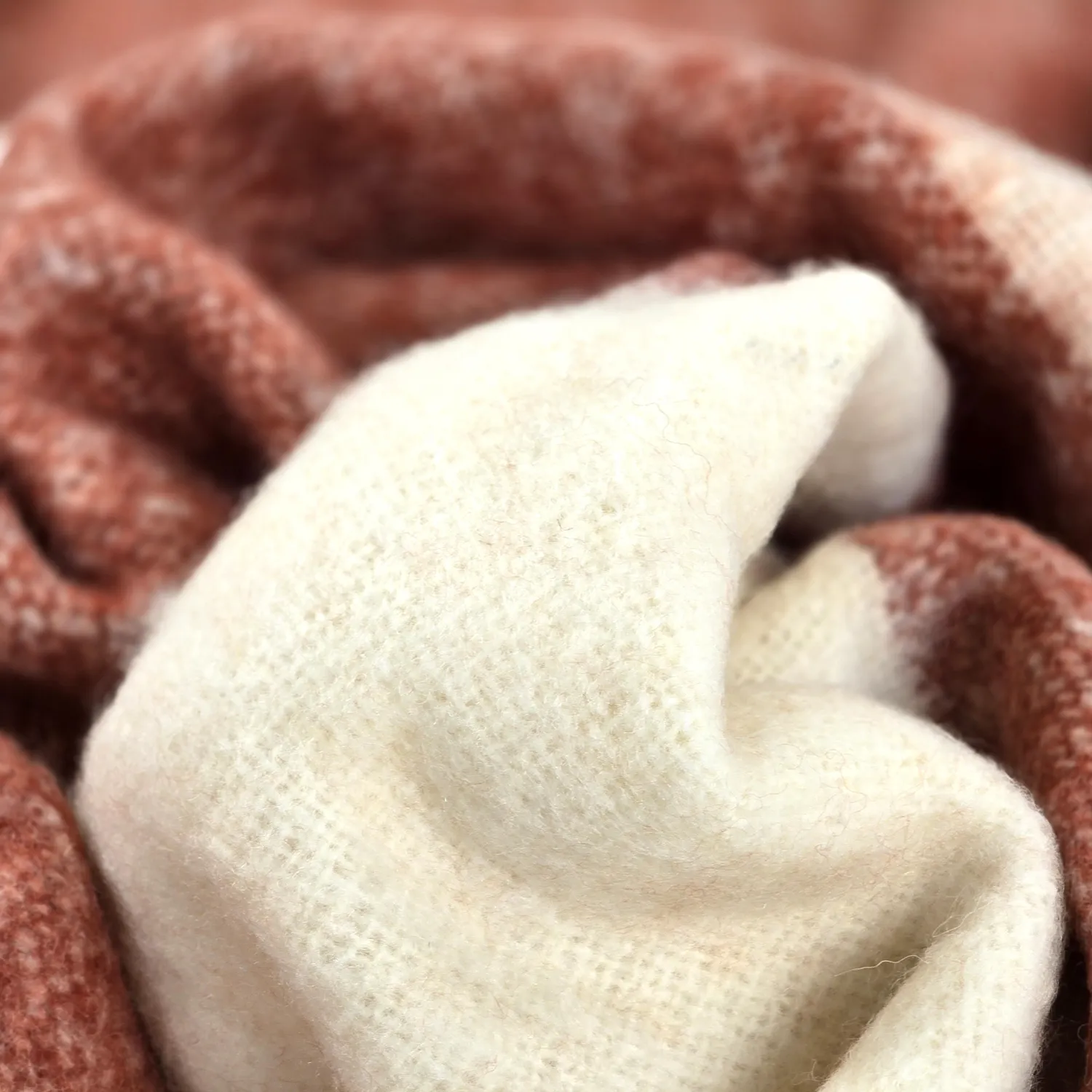 Coperte - Plaid in misto lana - Carrie (rosa)