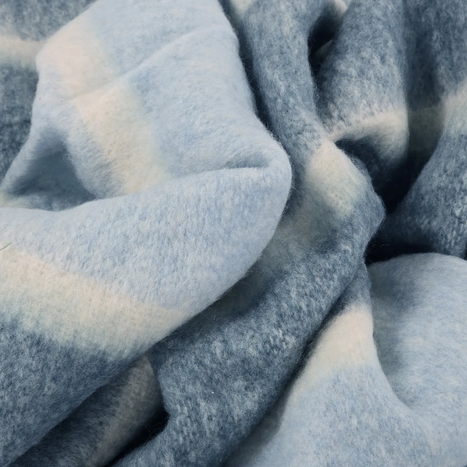 Coperte - Plaid in misto lana - Charlotte (blu)