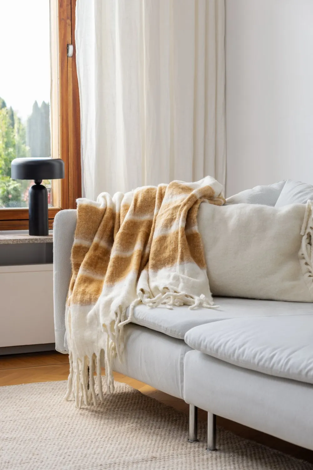 Coperte - Plaid in misto lana - Charlotte (giallo)
