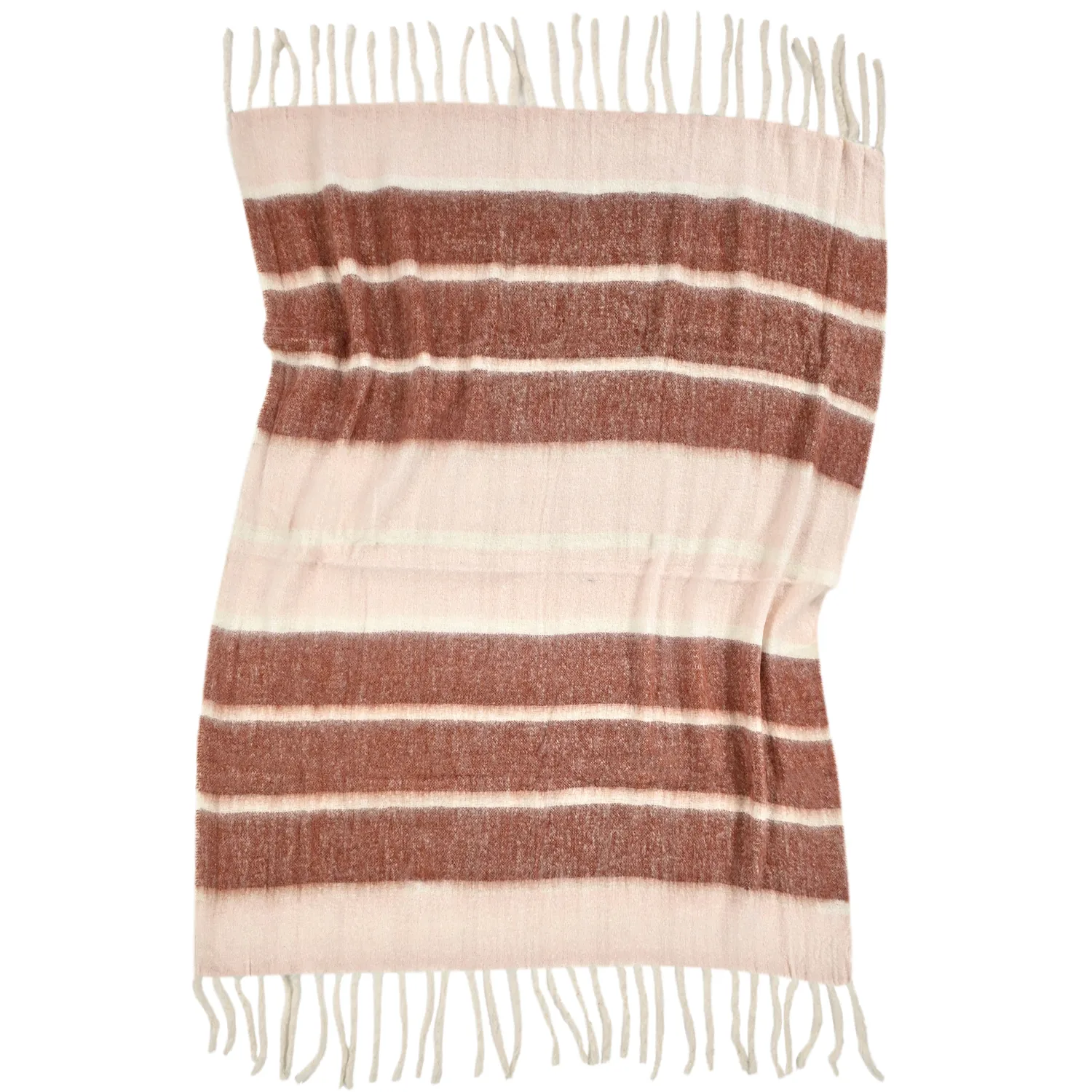 Coperte - Plaid in misto lana - Charlotte (rosa)