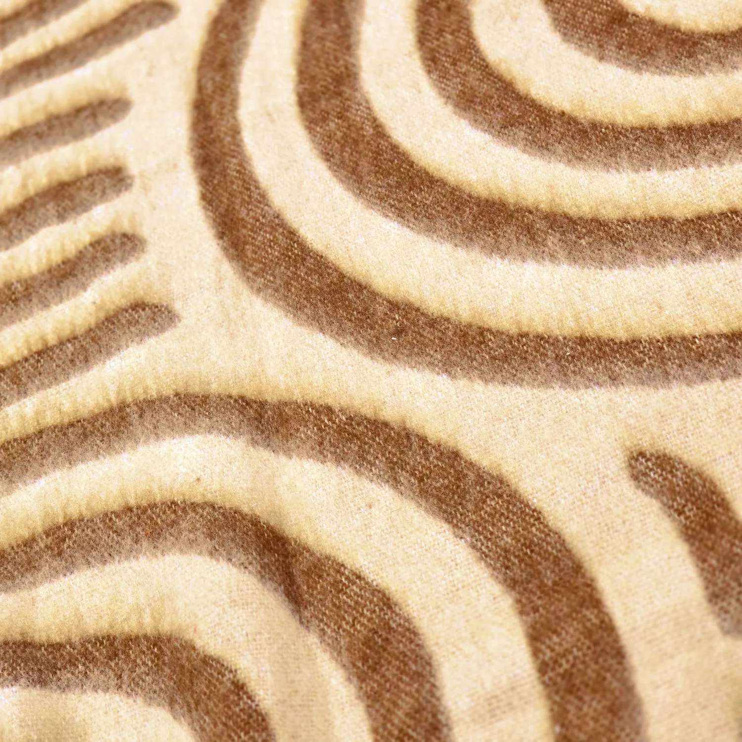 Coperte - Plaid in misto lana - Melody (marrone/beige)