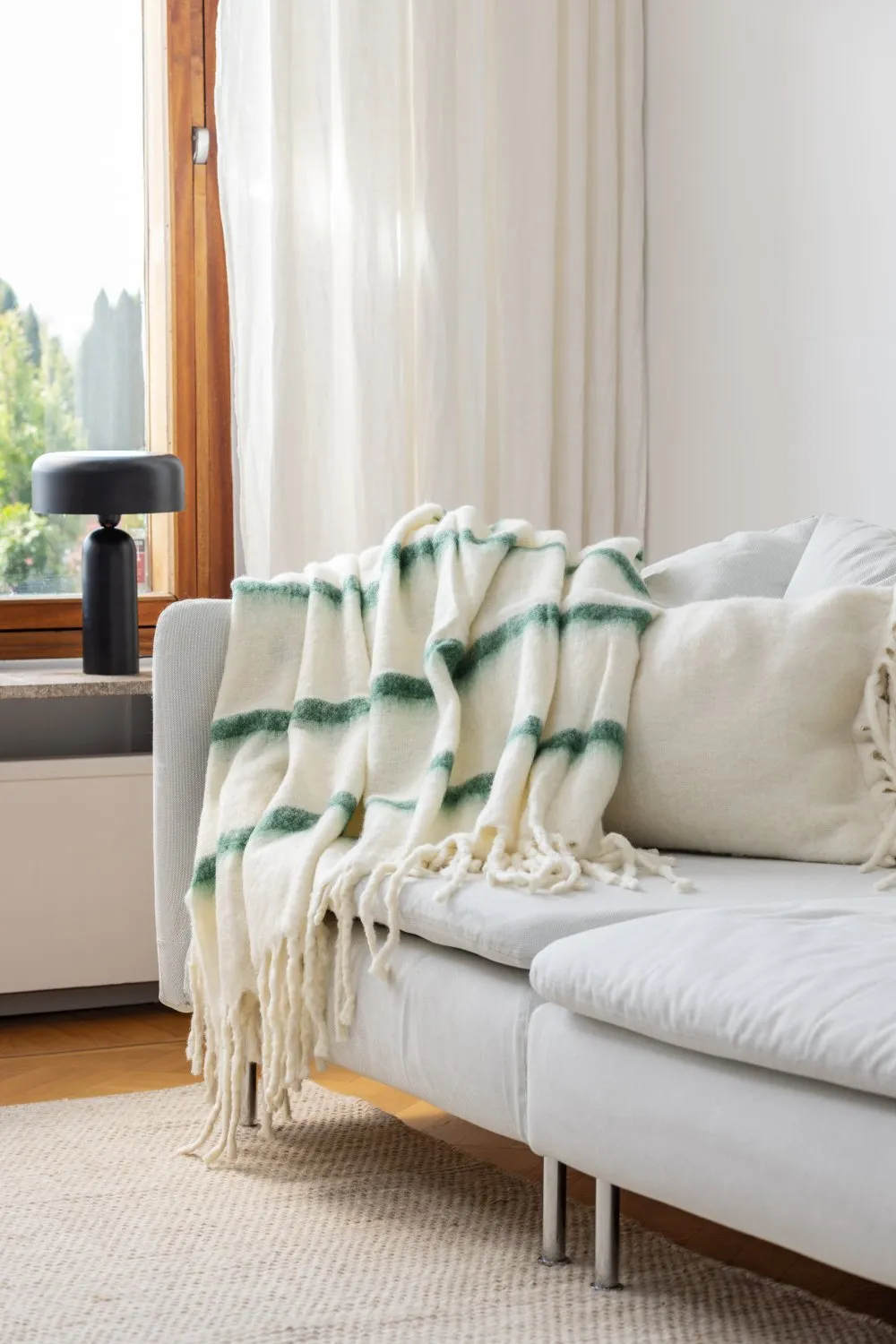 Coperte - Plaid in misto lana - Miranda (verde)