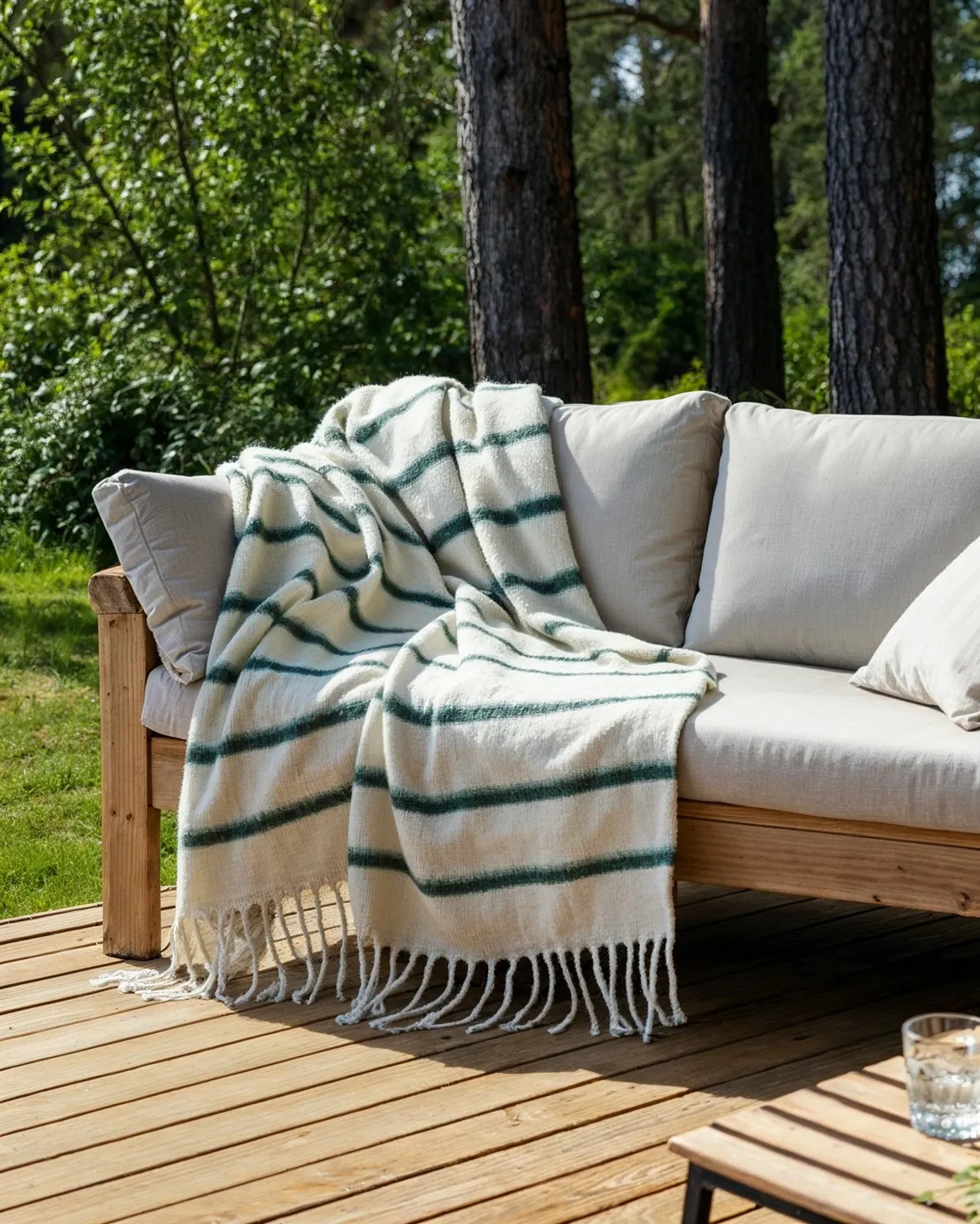 Coperte - Plaid in misto lana - Miranda (verde)