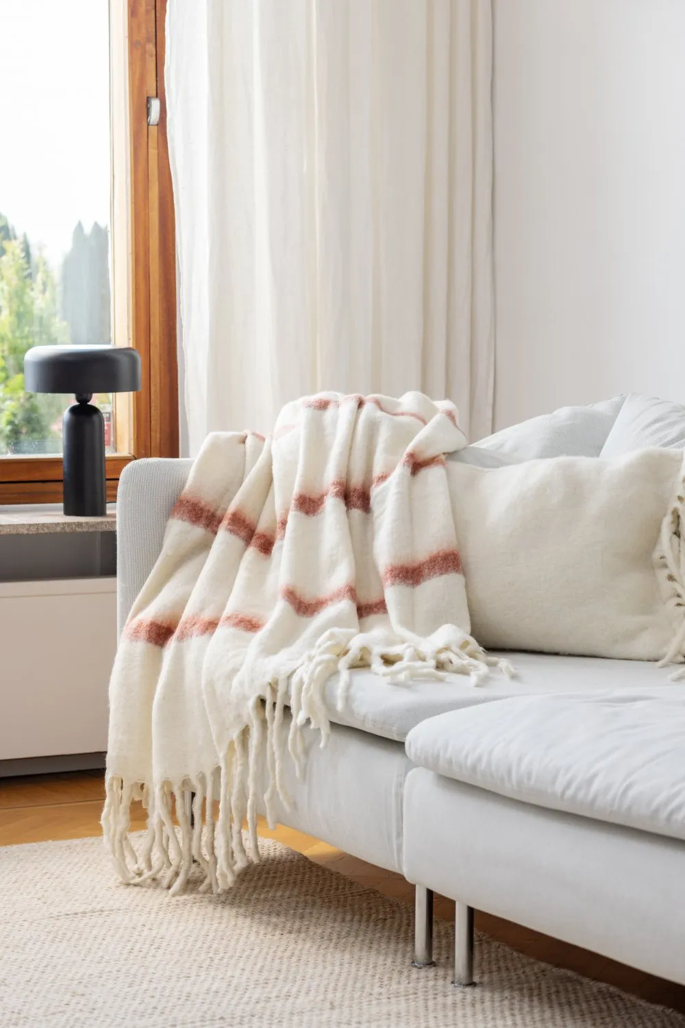 Coperte - Plaid in misto lana - Miranda (rosa)