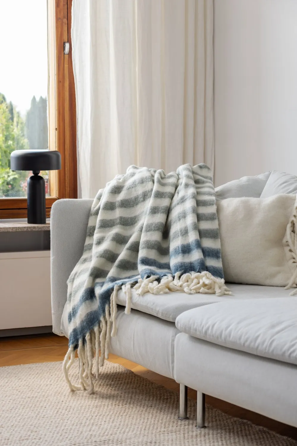 Coperte - Plaid in misto lana - Monica (blu)