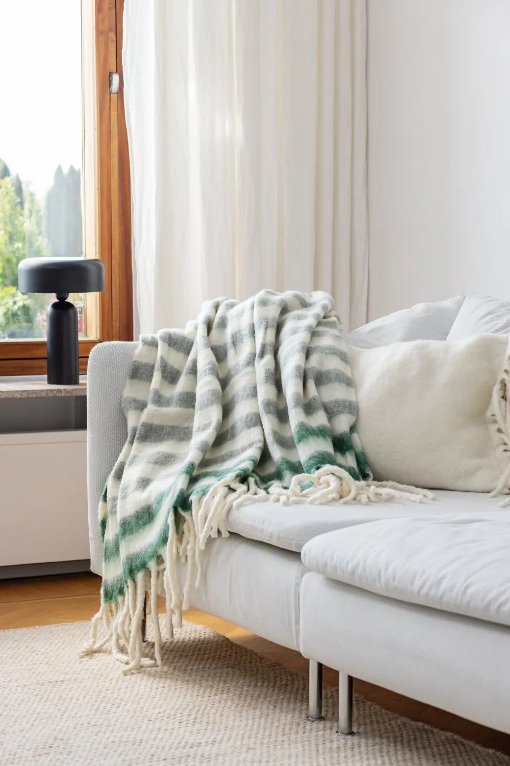 Coperte - Plaid in misto lana - Monica (verde)