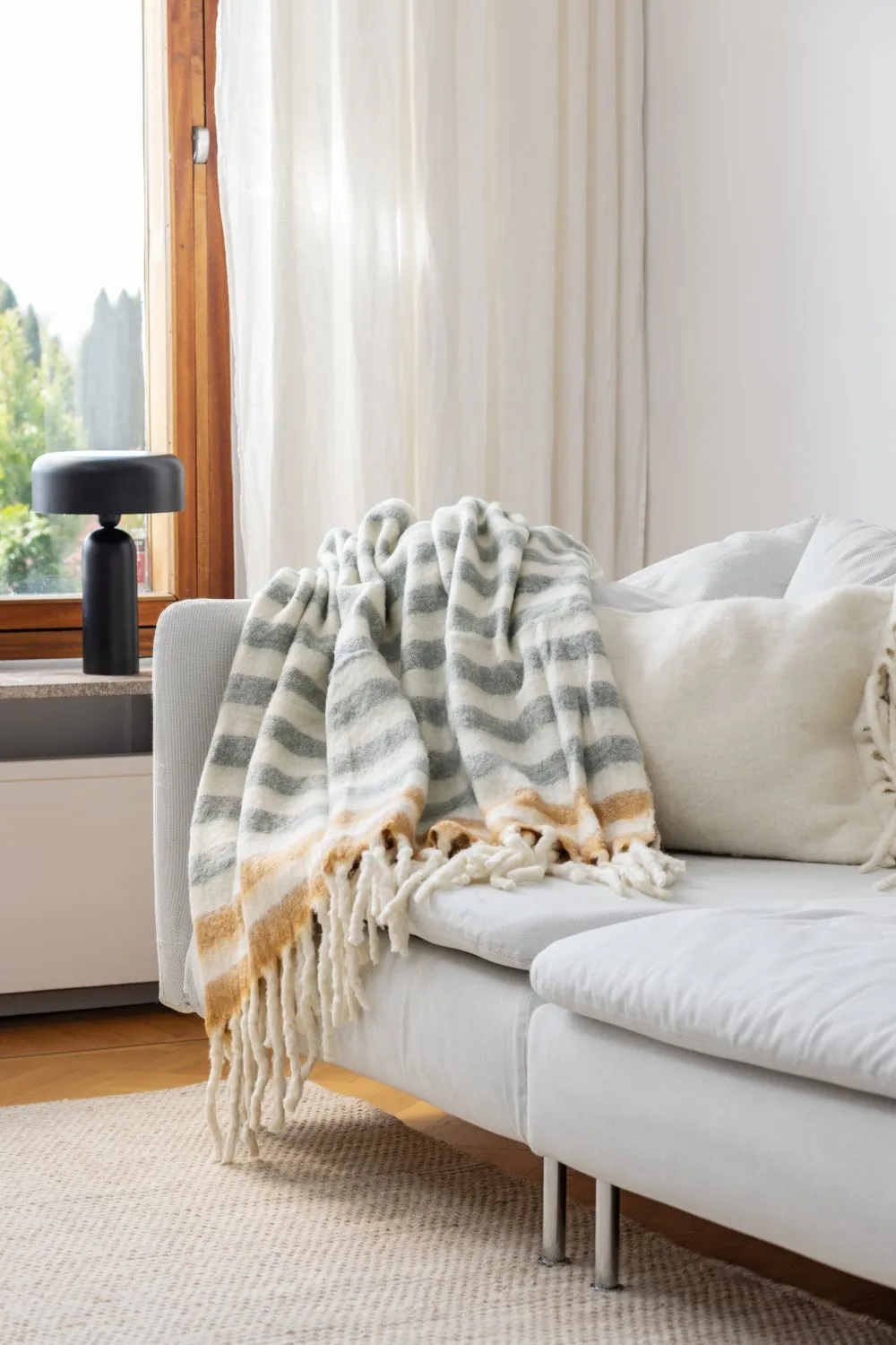 Coperte - Plaid in misto lana - Monica (giallo)