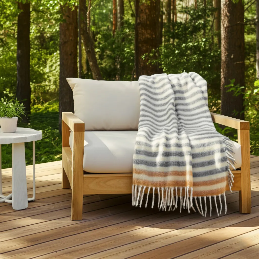 Coperte - Plaid in misto lana - Monica (giallo)