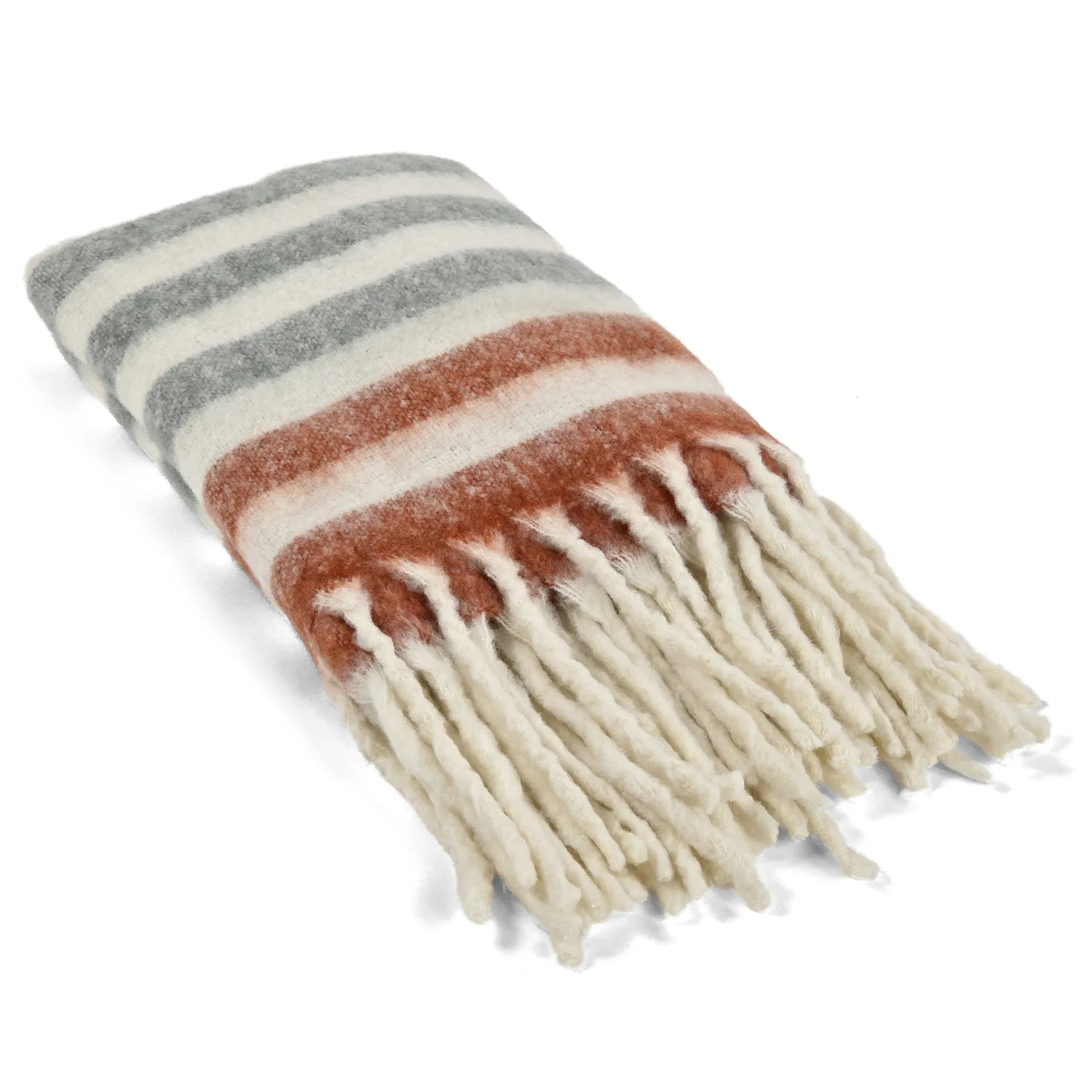 Coperte - Plaid in misto lana - Monica (rosa)