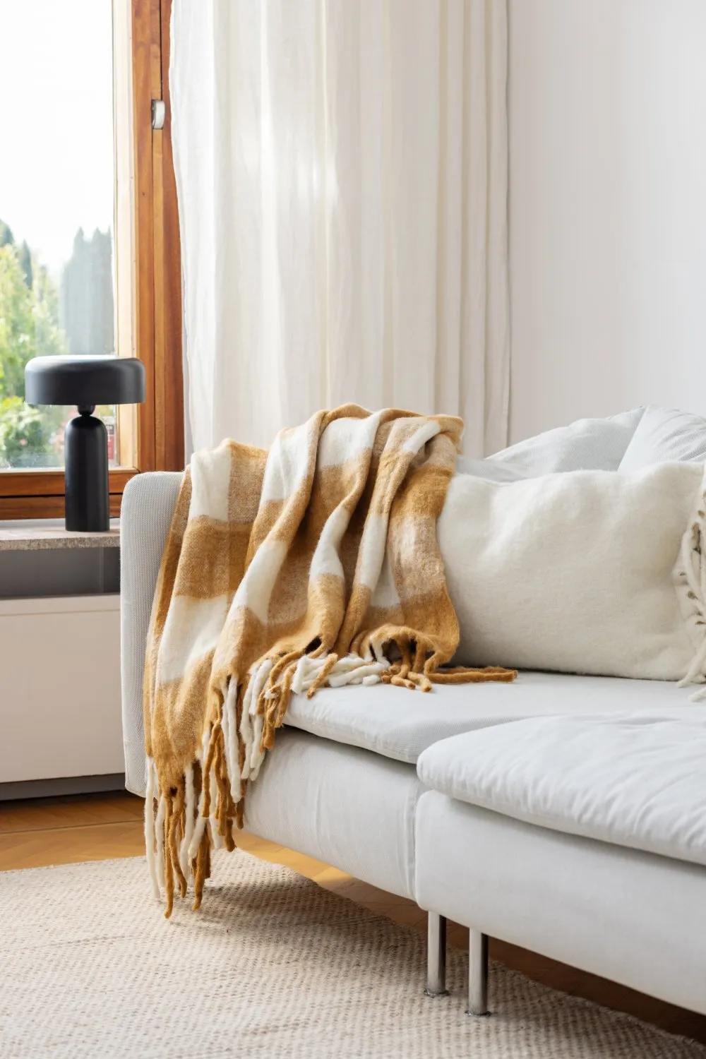 Coperte - Plaid in misto lana - Phoebe (giallo)