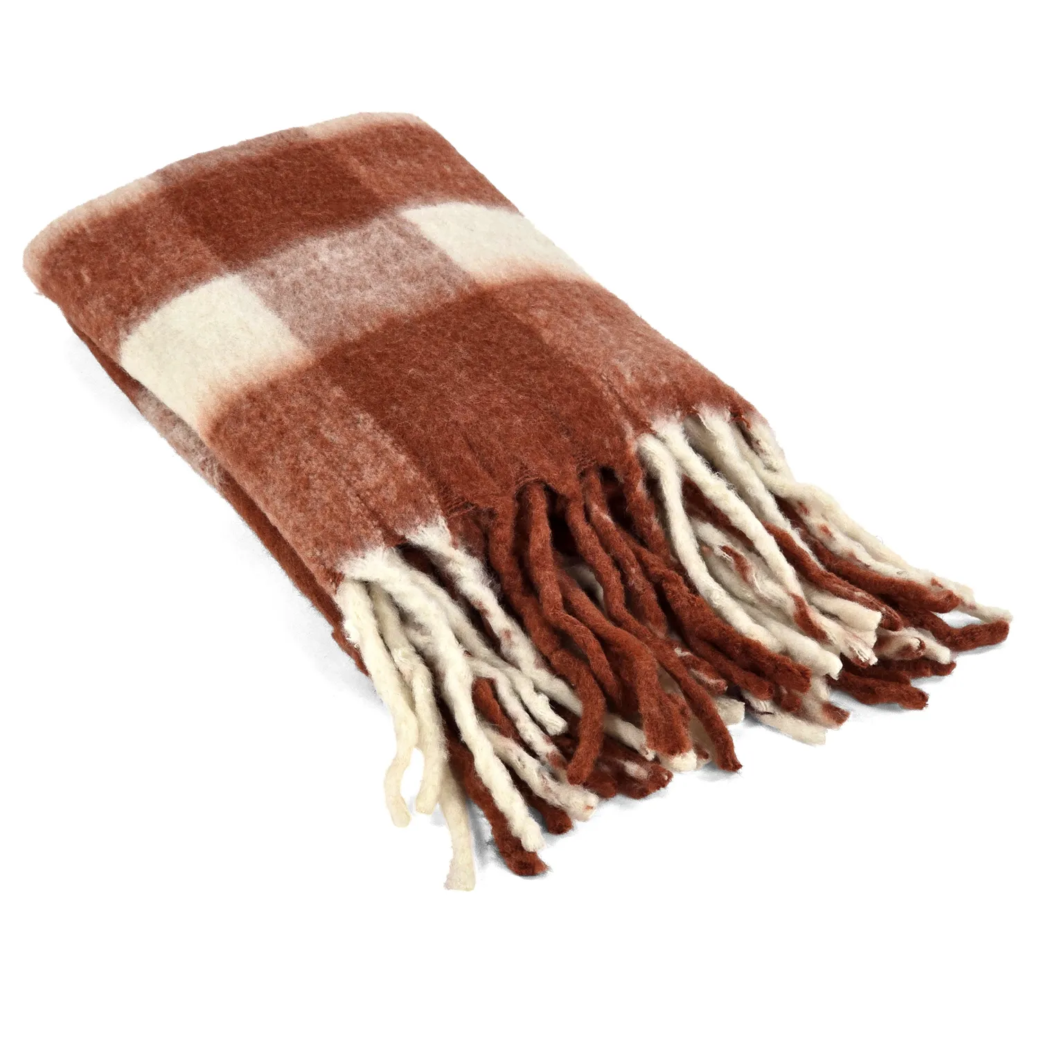 Coperte - Plaid in misto lana - Phoebe (rosa)