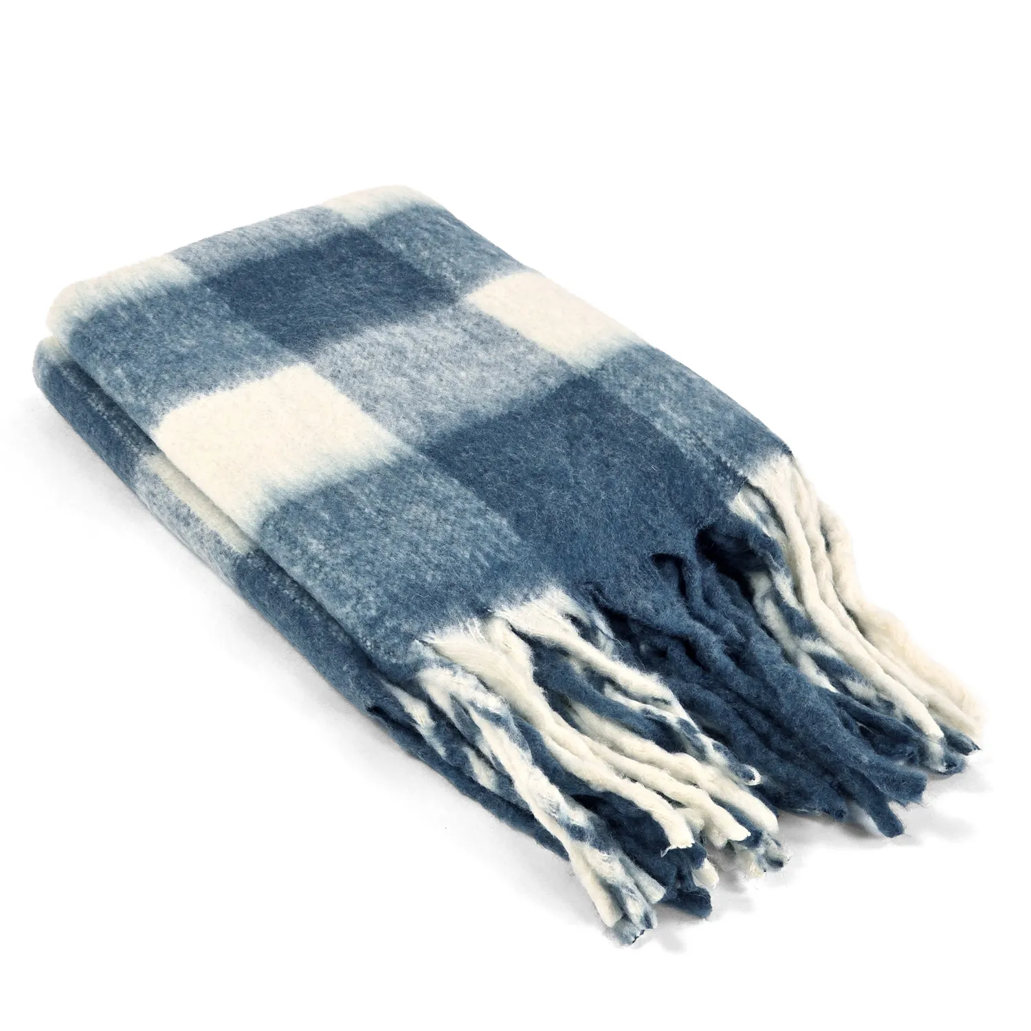 Coperte - Plaid in misto lana - Phoebe (blu)
