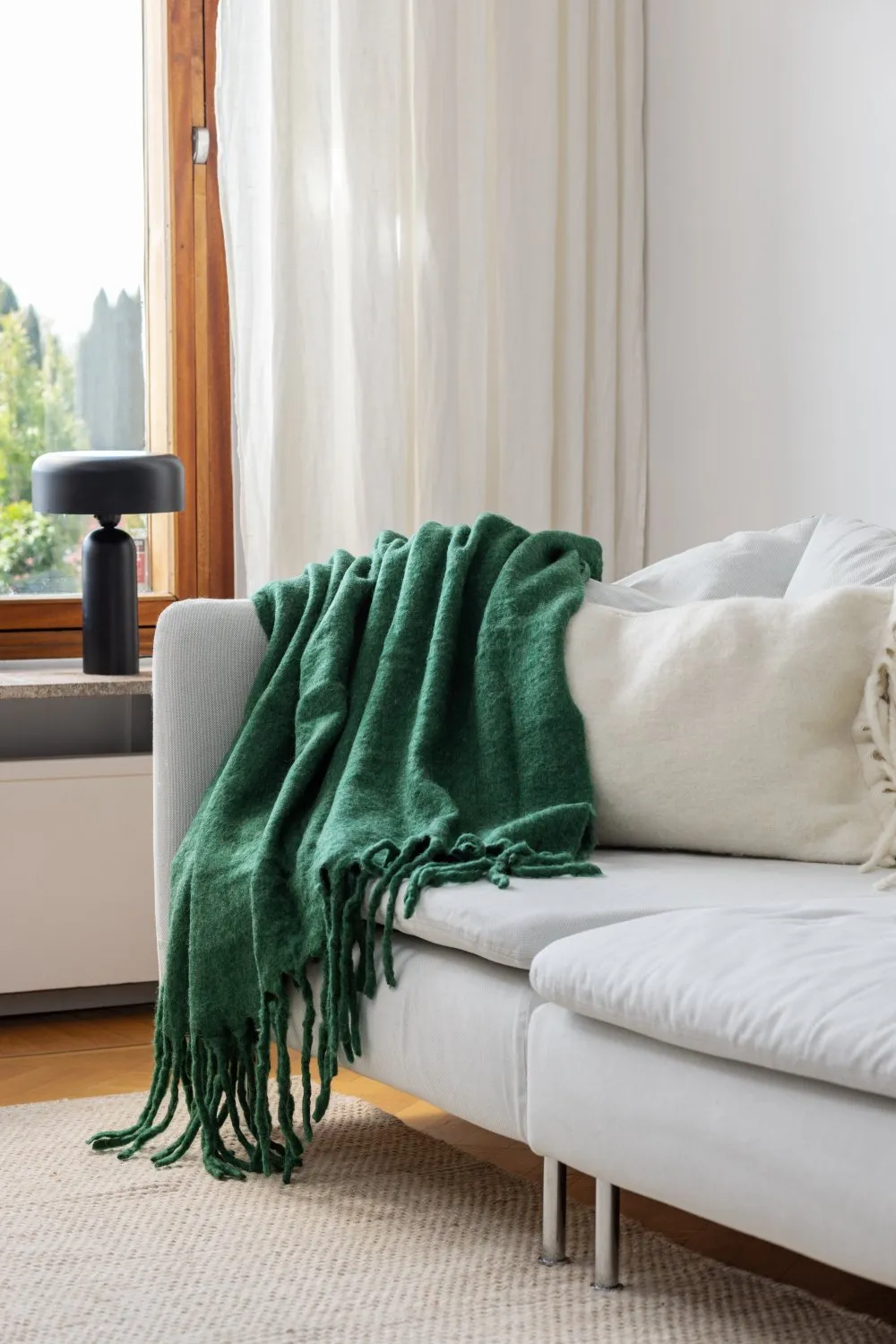 Coperte - Plaid in misto lana - Samantha (verde)