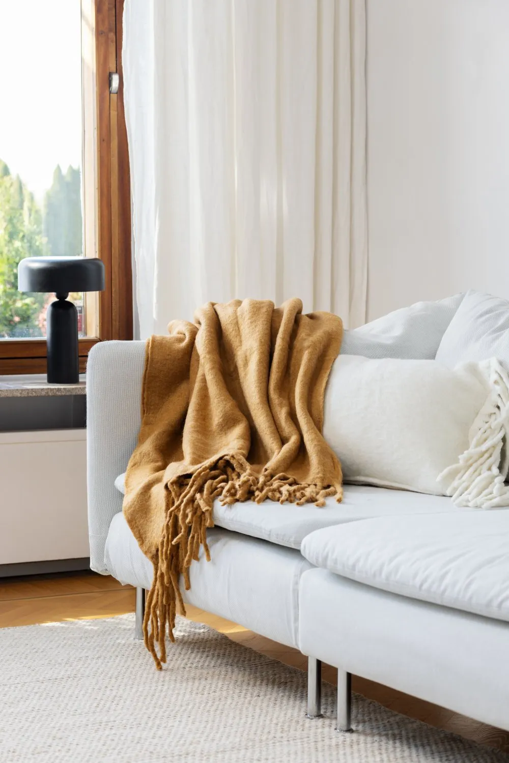 Coperte - Plaid in misto lana - Samantha (giallo)