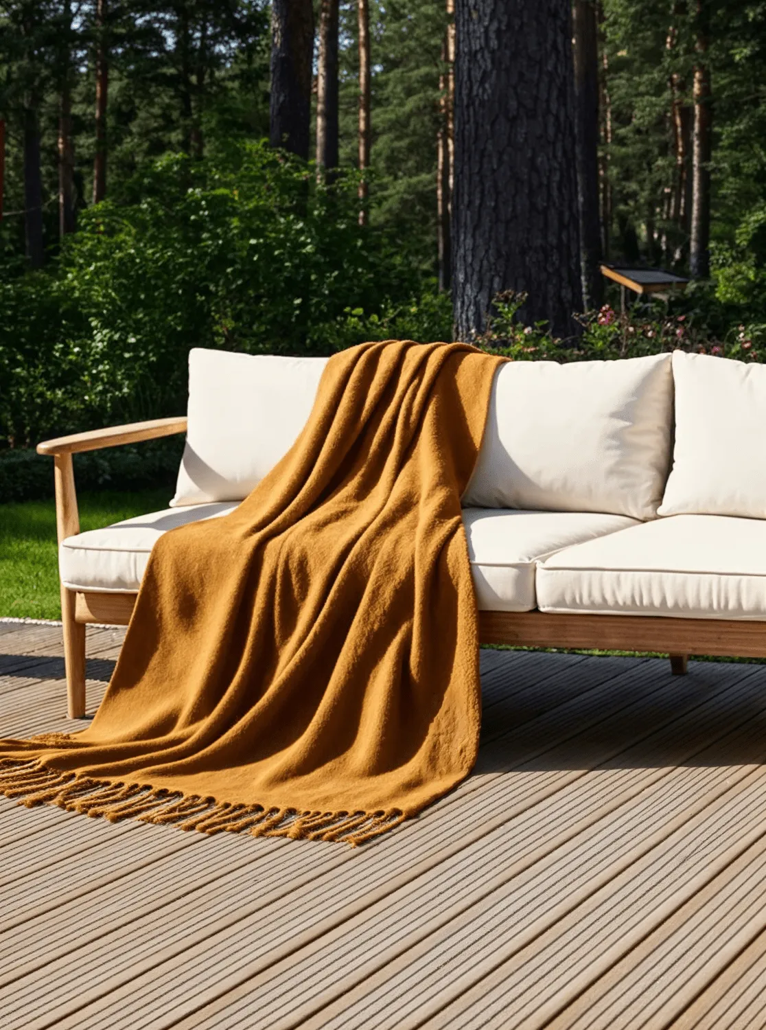 Coperte - Plaid in misto lana - Samantha (giallo)
