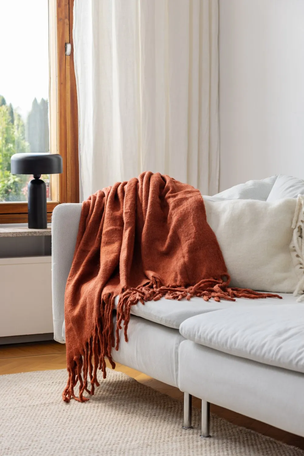 Coperte - Plaid in misto lana - Samantha (rame)