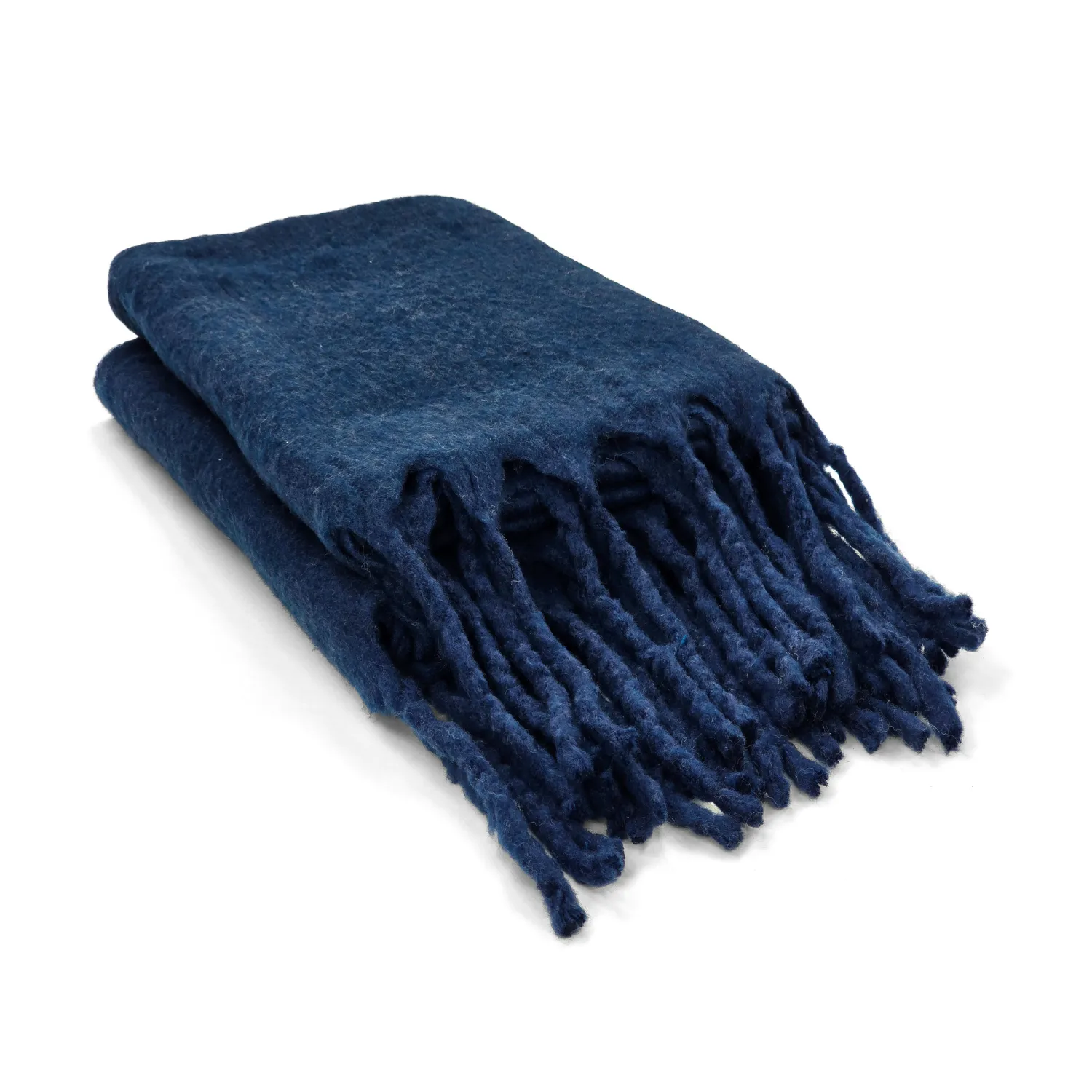 Coperte - Plaid in misto lana - Samantha (blu navy)