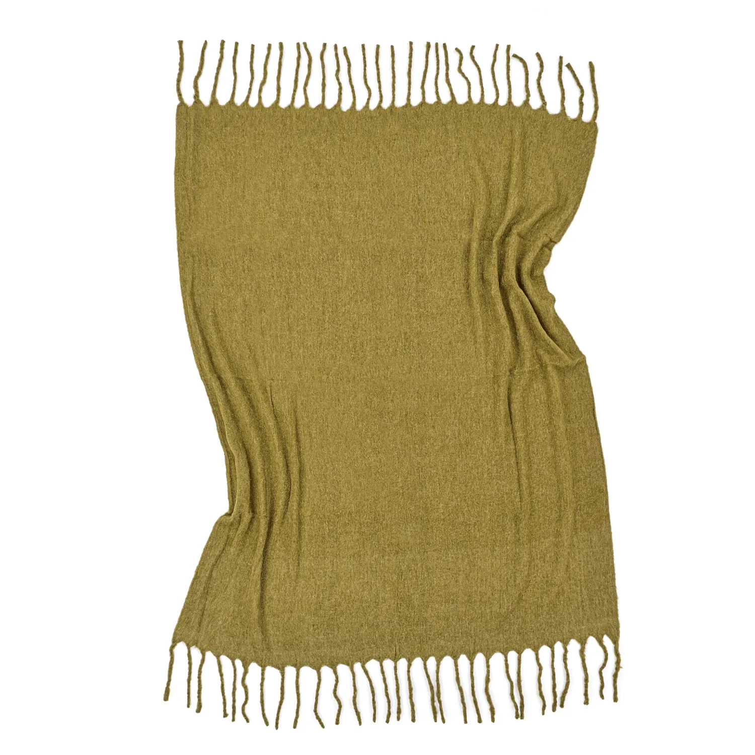 Coperte - Plaid in misto lana - Samantha (verde oliva)