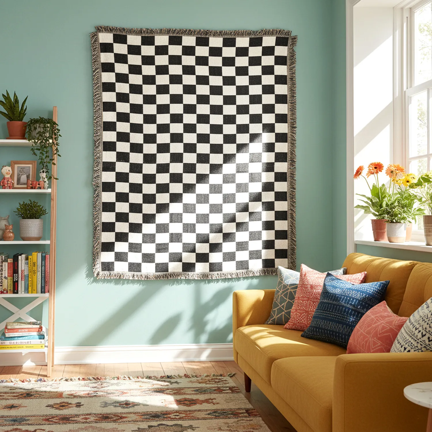 Coperte - Wallace Tapestry Blanket (bianco/nero)