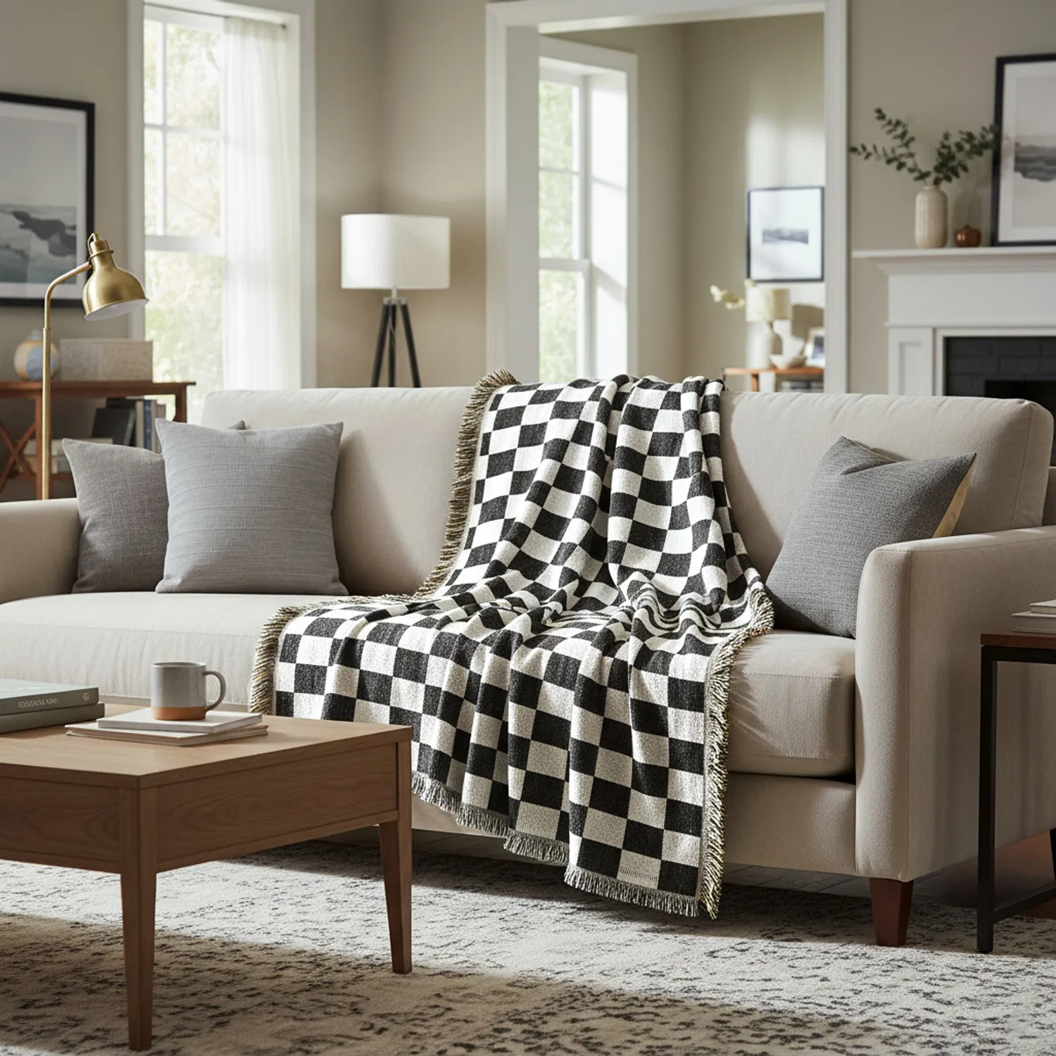 Coperte - Wallace Tapestry Blanket (bianco/nero)