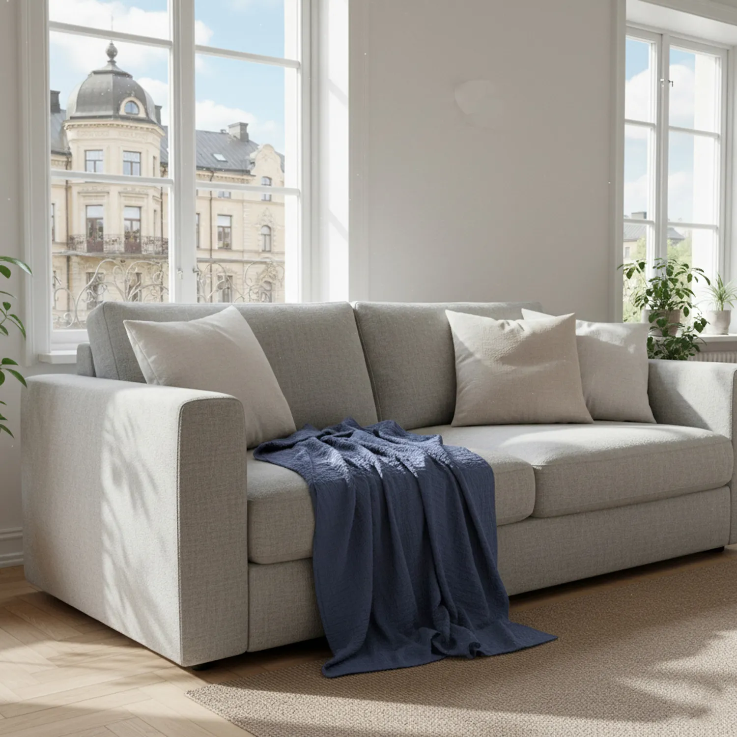 Coperte - Vanja Throw (blu scuro)