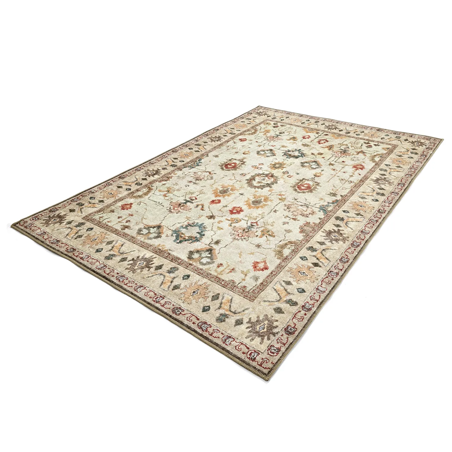 Tappeto a tessitura piatta - Adira (grigio/rosa)