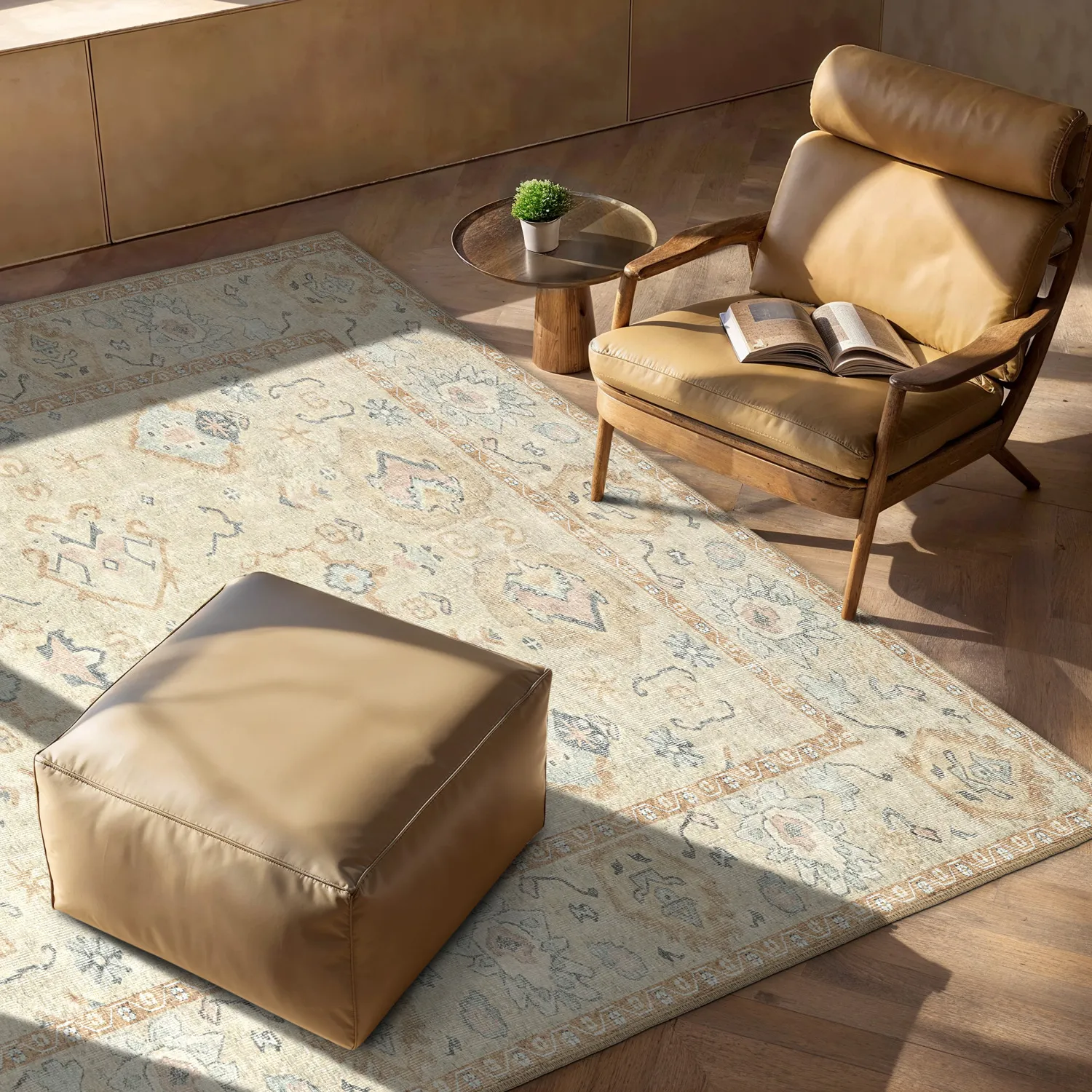 Tappeto a tessitura piatta - Amena (beige)