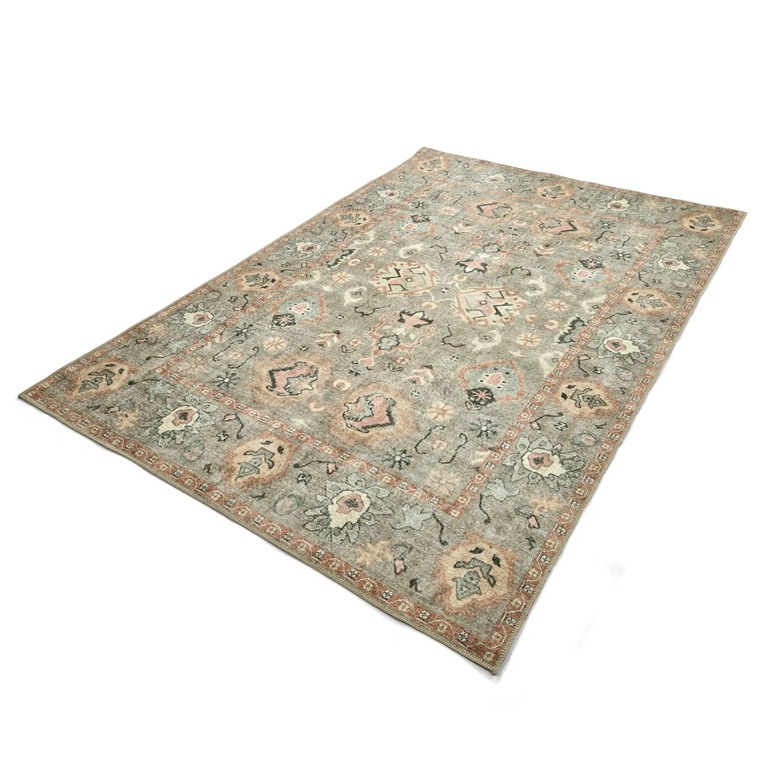 Tappeto a tessitura piatta - Amena (blu)