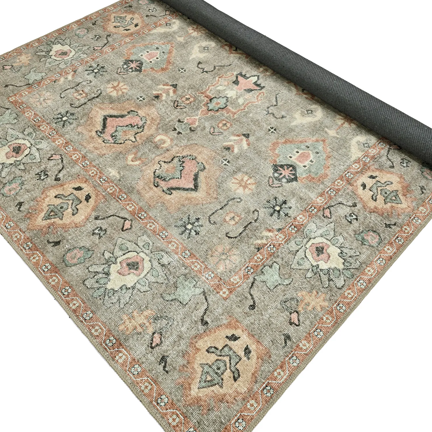 Tappeto a tessitura piatta - Amena (blu)