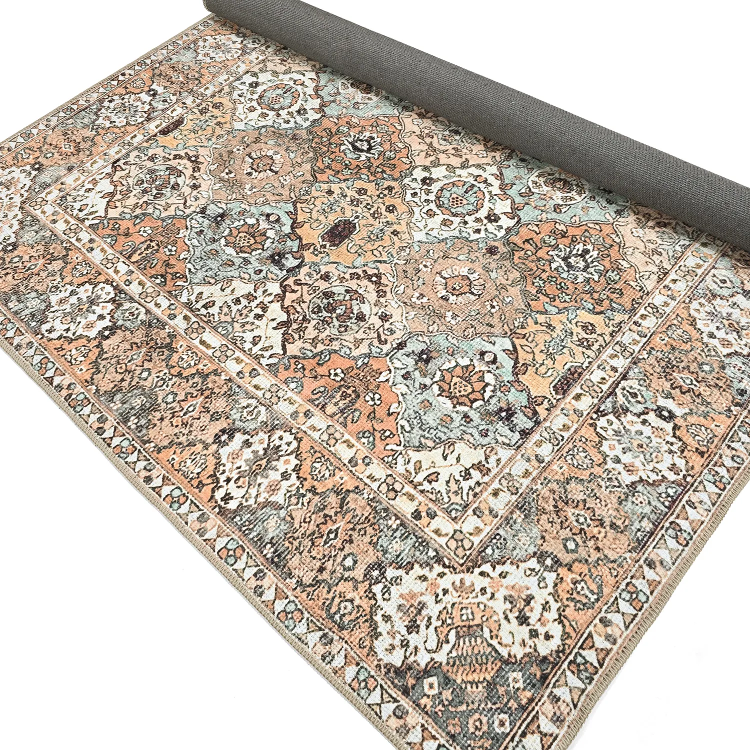 Tappeto a tessitura piatta - Berelina (beige/multicolore)